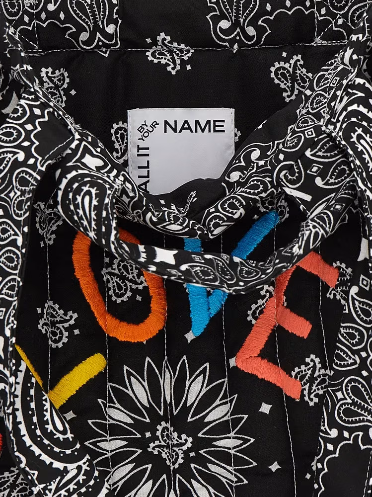 CALL IT BY YOUR NAME Black Cotton Tote Bag