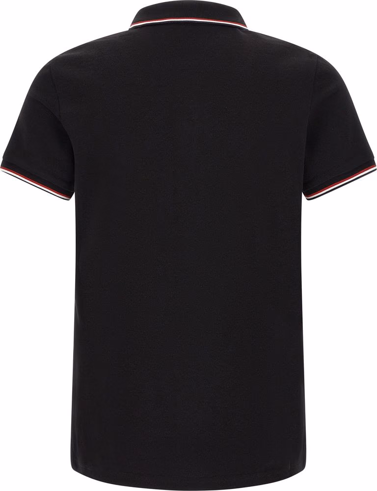 Moncler Black Cotton Polo Shirt