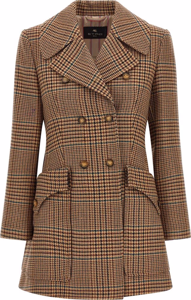 Etro Brown Wool Coat
