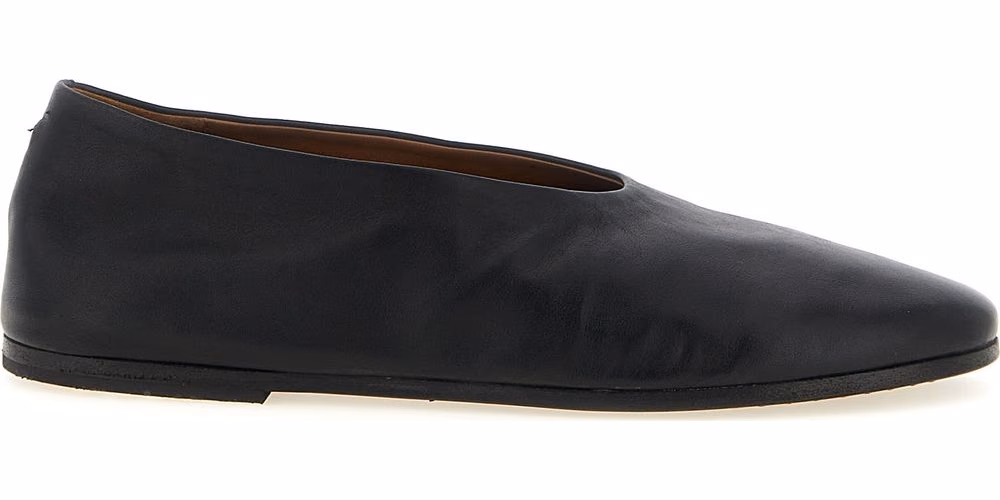 Marsell Black Calfskin Ballet Flats