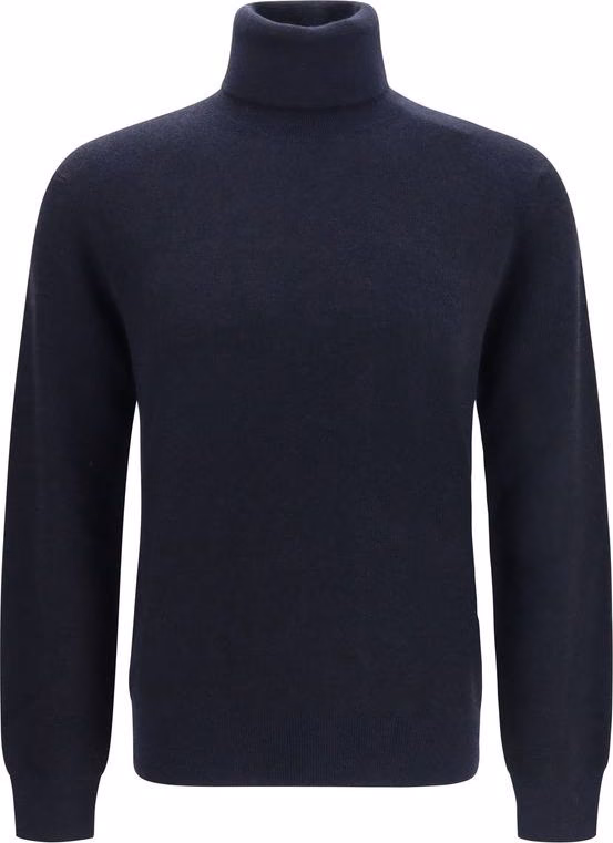 Brioni Blue Cashmere Turtleneck