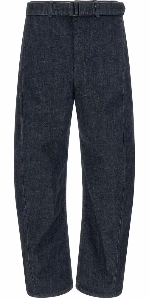Lemaire Blue Cotton Tapered Jeans