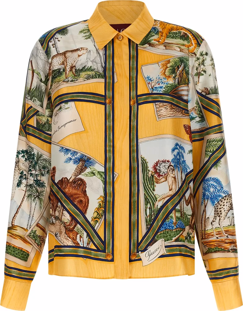 Gucci Multicolor Silk Blouse
