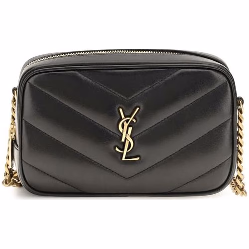 Saint Laurent Black Lamb Ovis Aries Aries Shoulder Bag
