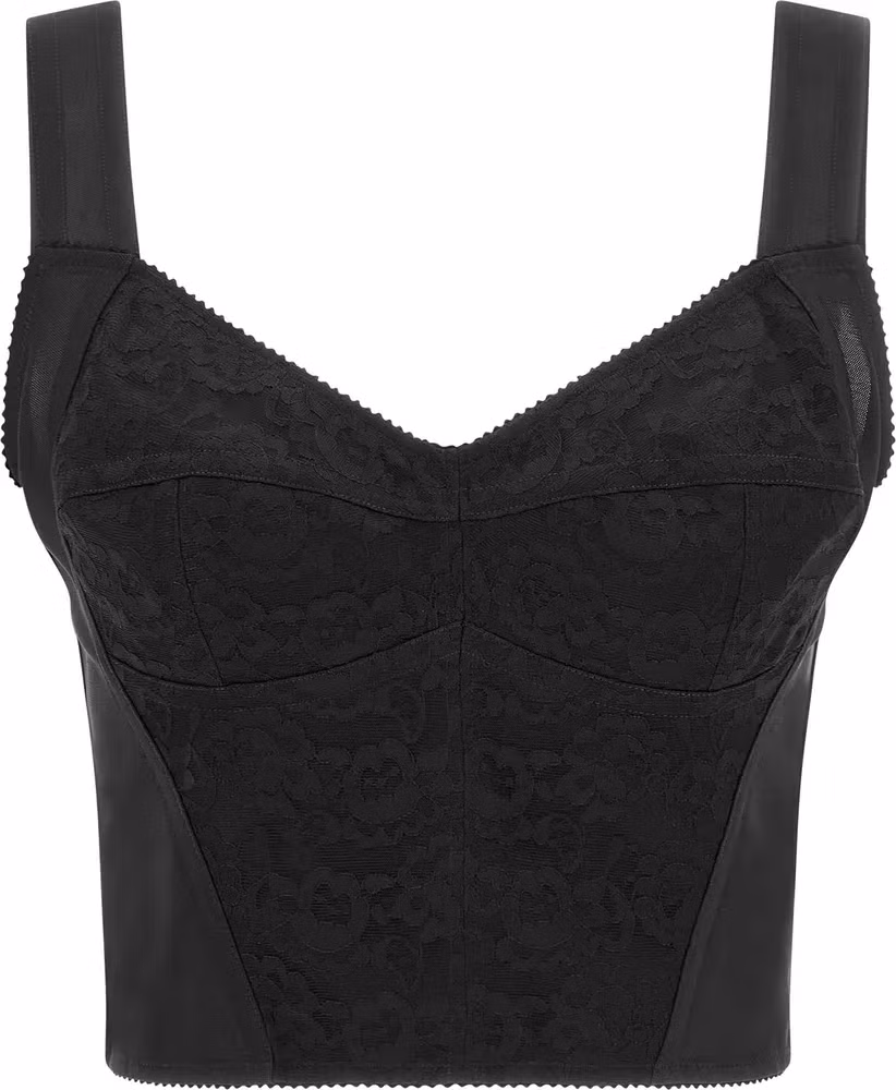 Dolce & Gabbana Black Polyamide Tank Tops