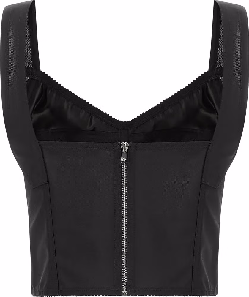 Dolce & Gabbana Black Polyamide Tank Tops