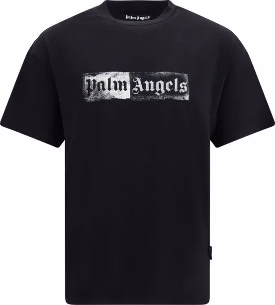 Palm Angels Black Cotton T-Shirt