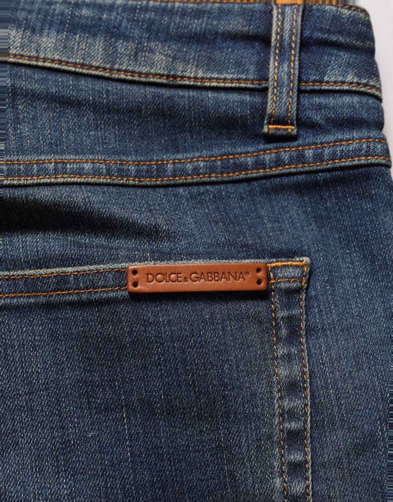 Dolce & Gabbana Blue Cotton Stretch Skinny Denim Jeans