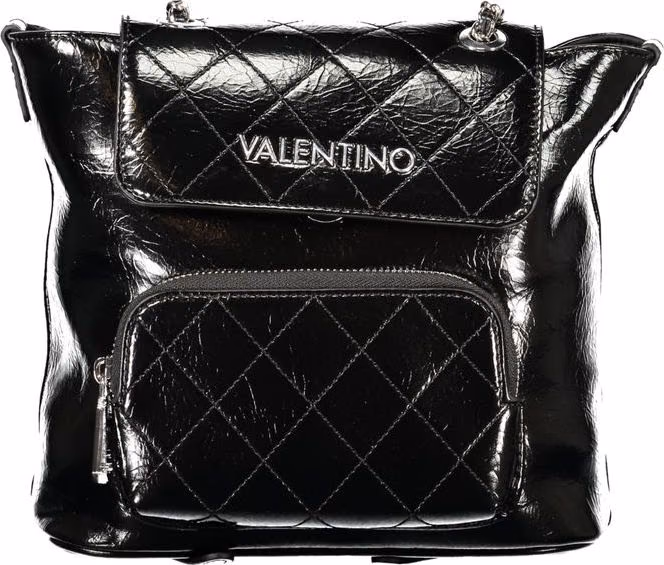Mario Valentino Black Polyurethane Women's Backpack