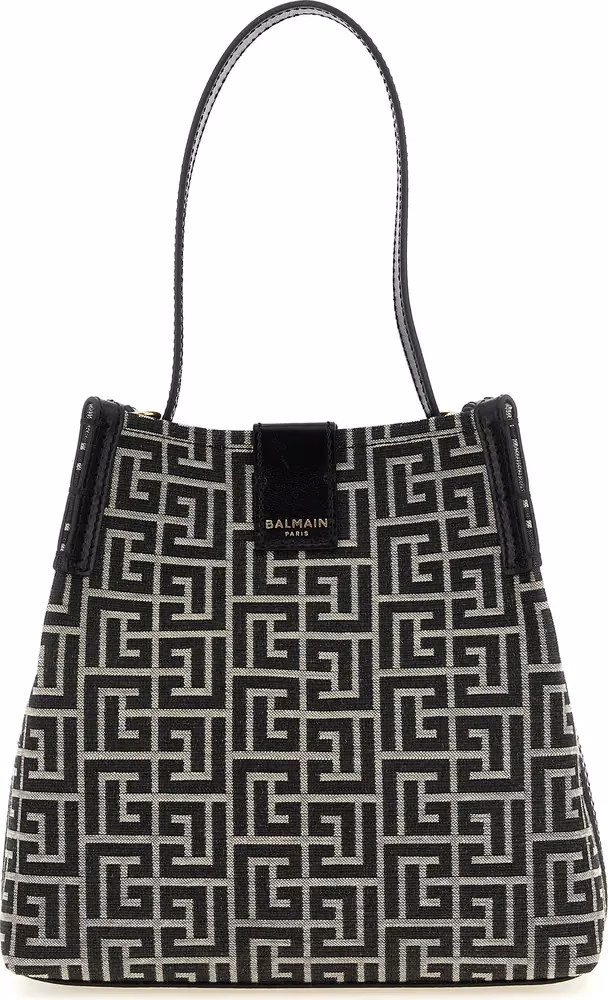Balmain Bicolor Cotton Shoulder Bag