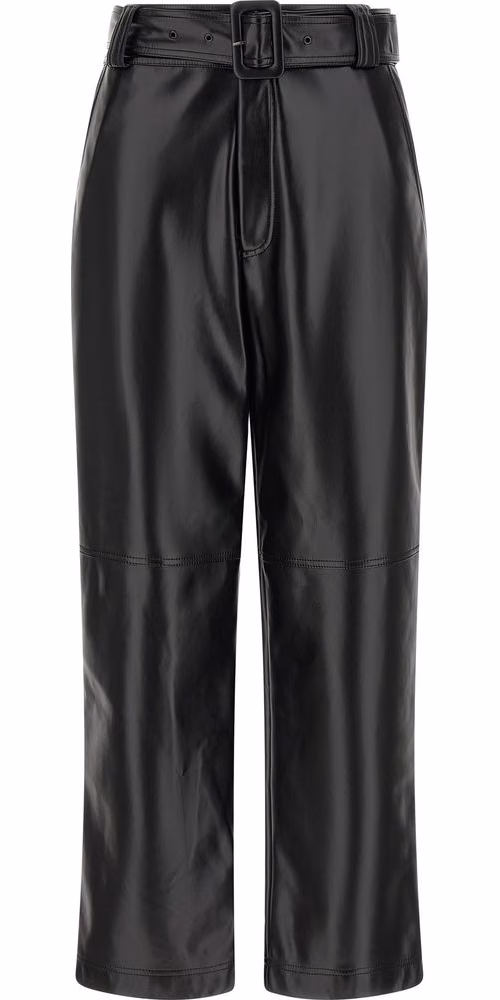 Twinset Black Polyester Cropped Pants