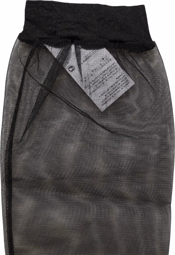 Dolce & Gabbana Black Nylon Mesh Sheer Calf Long Accessory Socks