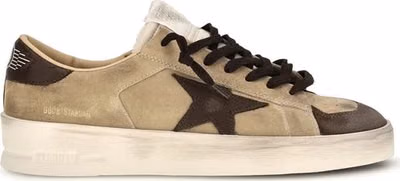 Beige Calf Leather Bos Taurus Sneakers