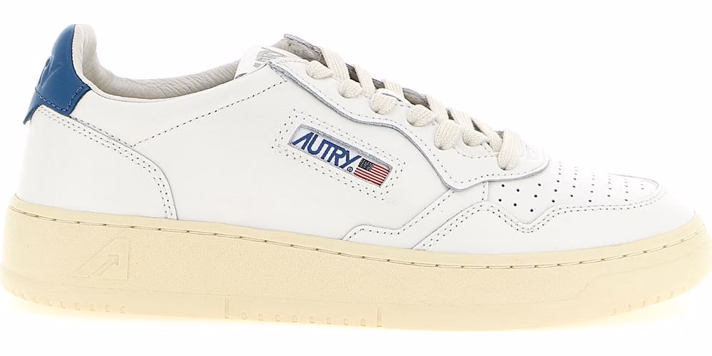 Autry Blue Cowhide Low Top Sneakers