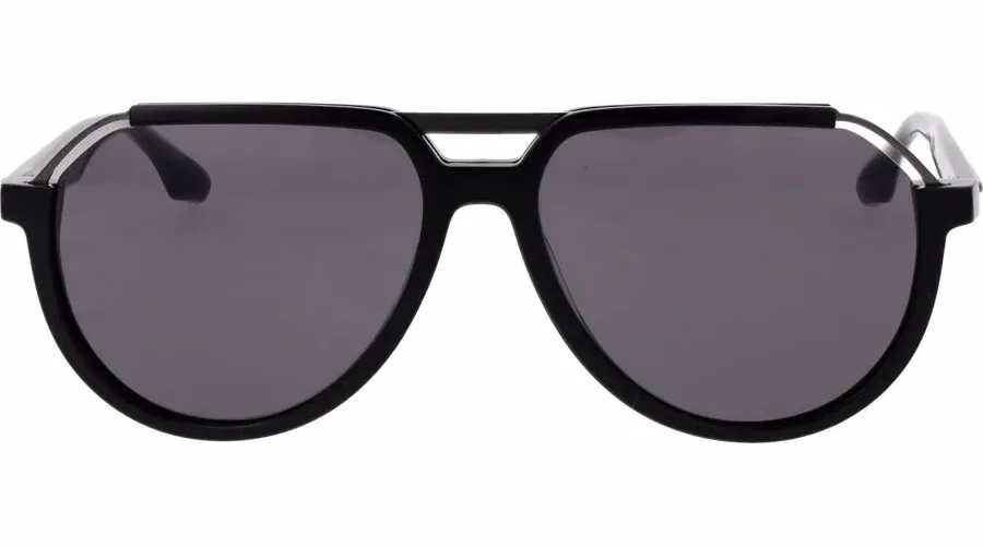 Trussardi Black Acetate & Stainless Steel Sunglasses