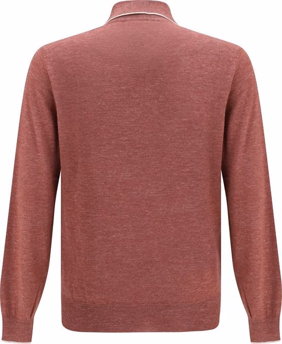Brunello Cucinelli Bordeaux Cashmere Polo Shirt