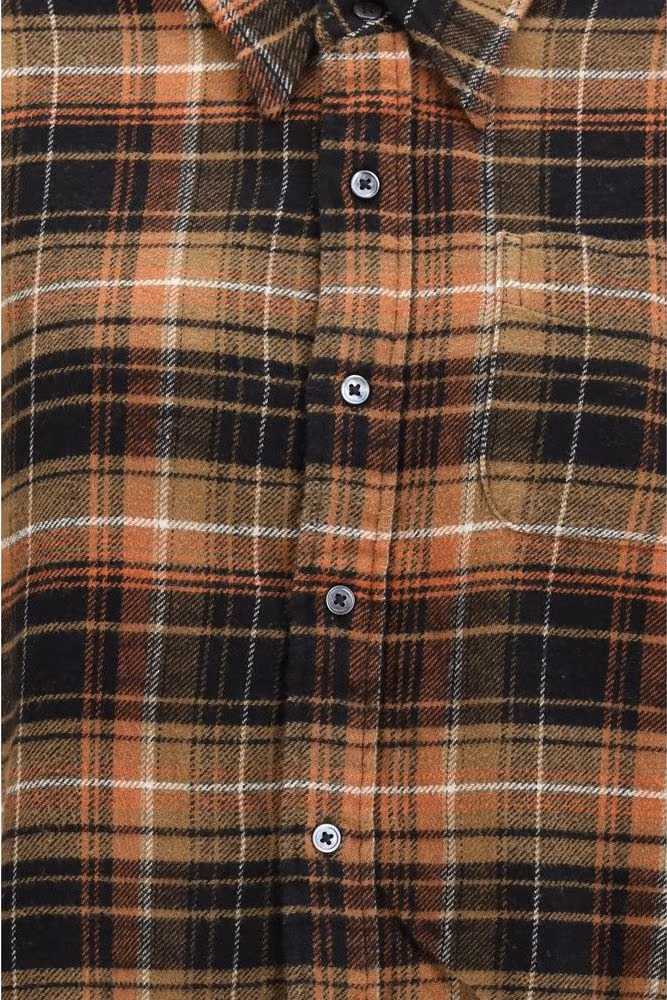 R13 Brown Cotton Pattern Shirt