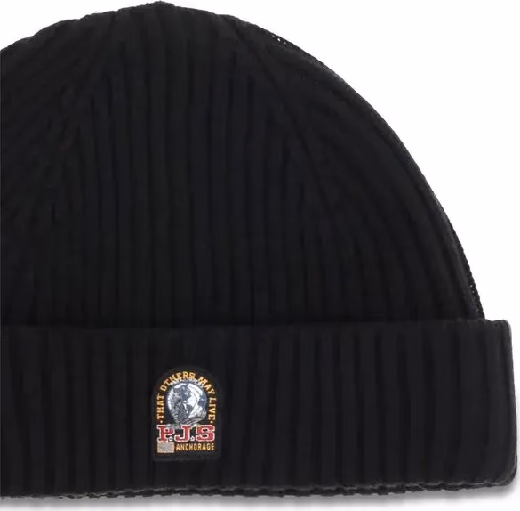 Parajumpers Black Wool Oves Aries Beanie