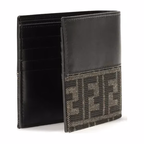 Fendi Brown Calf Leather Bos Taurus Wallet
