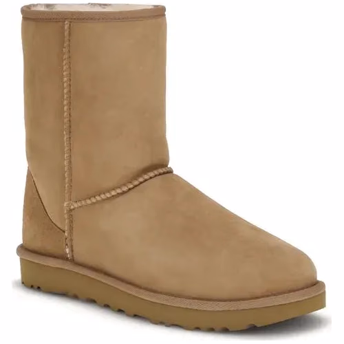 UGG Beige Suede Leather Flat Boots