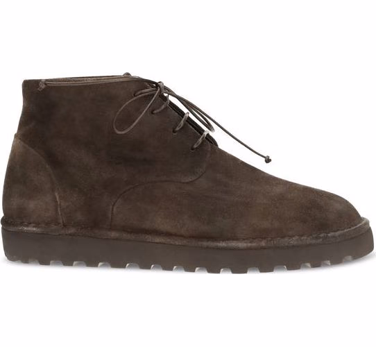 Marsell Brown Suede Leather Lace-Up Boots