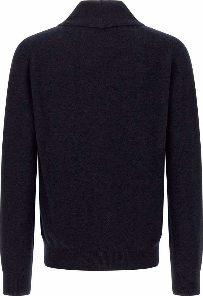 Brioni Blue Cashmere Cardigan