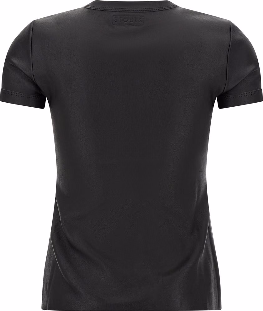 STOULS Black Lamb Leather T-Shirt