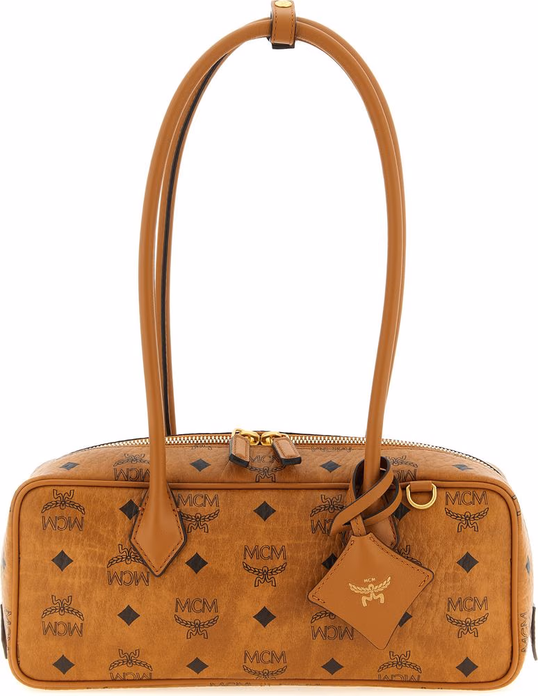 MCM Brown Polyethylene Shoulder Bag