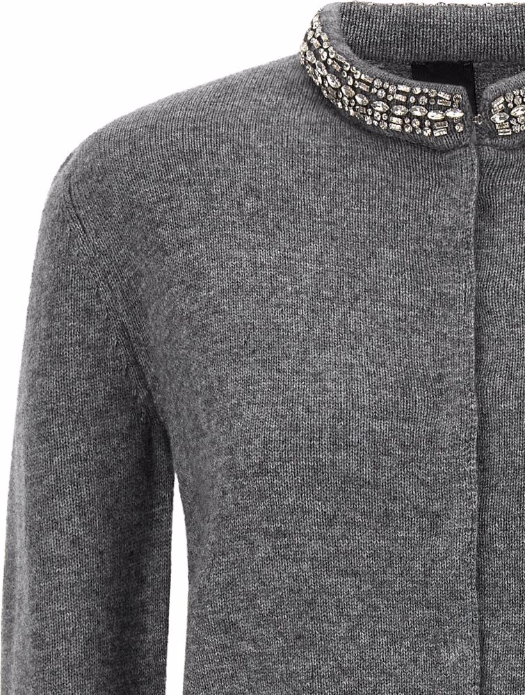 PINKO Gray Wool Cardigan
