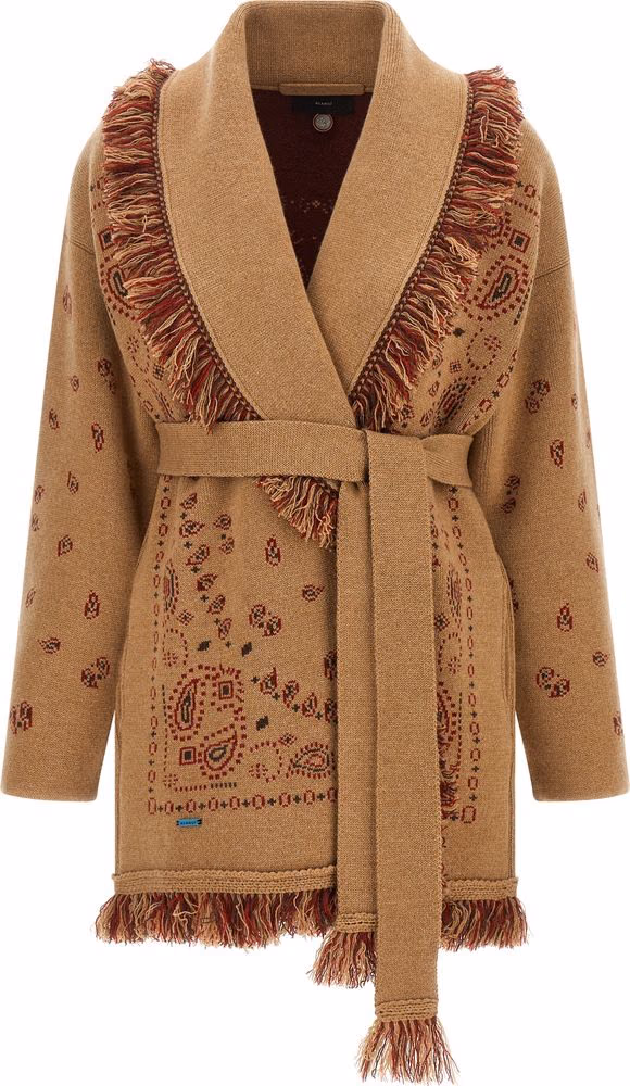 Alanui Beige Cashmere Cardigan