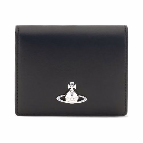Vivienne Westwood Black Calf Leather Bos Taurus Wallet