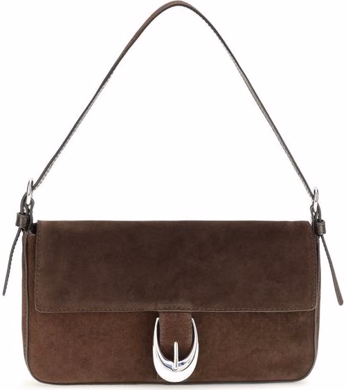Staud Brown Calf Leather Bos Taurus Shoulder Bag