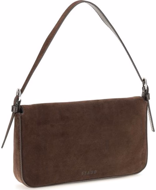 Staud Brown Calf Leather Bos Taurus Shoulder Bag