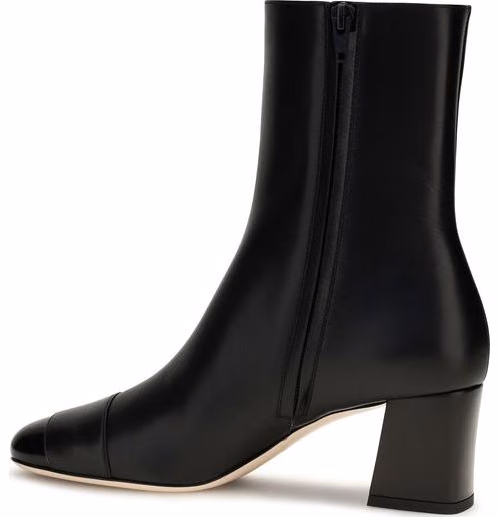 Valentino Garavani Black Calf Leather Bos Taurus Ankle Boots