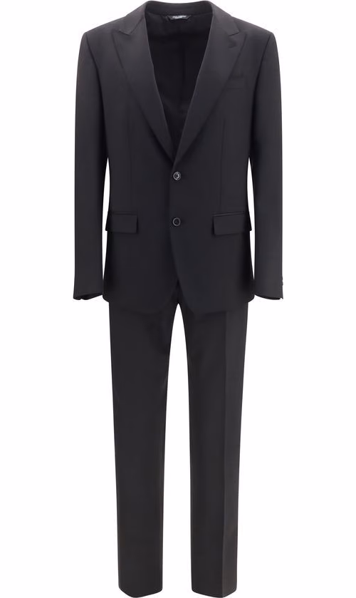 Dolce & Gabbana Black Wool Oves Aries Two-Piece Suit