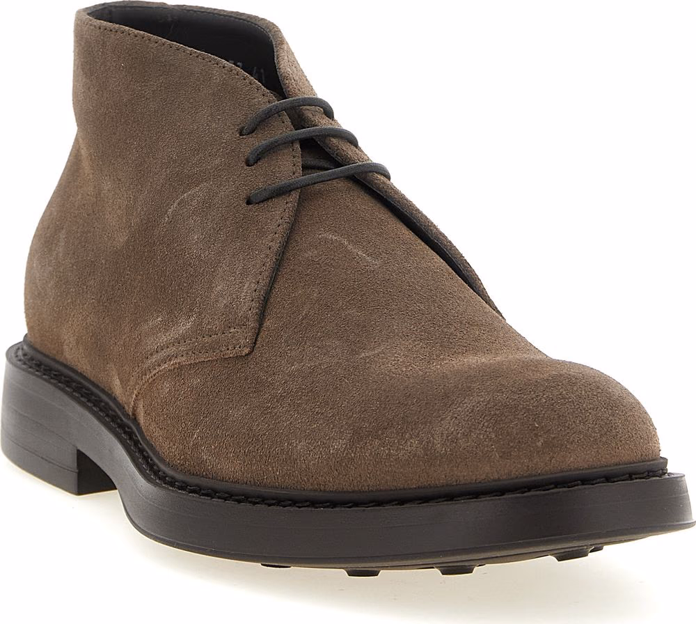 Doucal's Brown Lamb Leather Ankle Boots