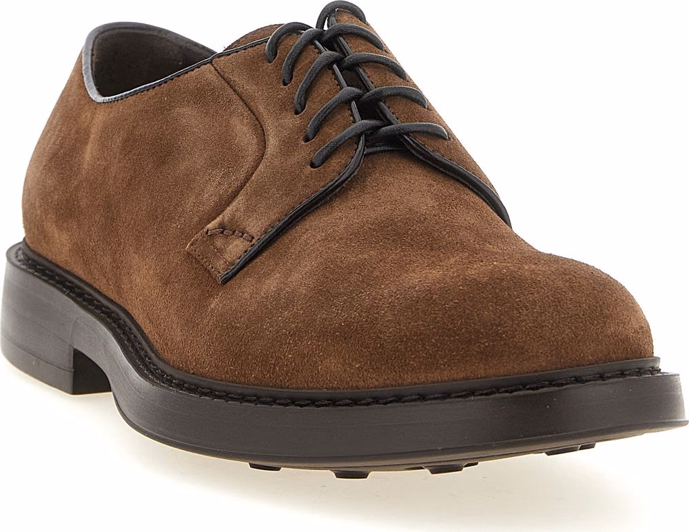 Doucal's Brown Lamb Leather Oxfords And Derbies