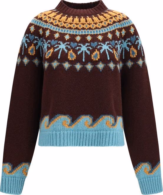 Alanui Bordeaux Wool Oves Aries Sweatshirt