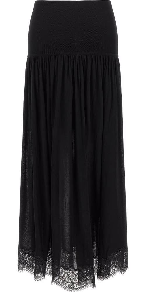 Zimmermann Black Lyocell Mini Skirt