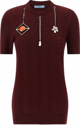 Bordeaux Virgin Wool Cardigan