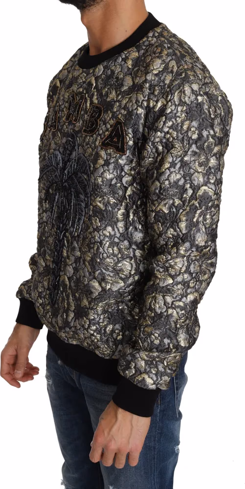 Dolce & Gabbana Multicolor SAMBA Jacquard Palmtree Pullover Sweater