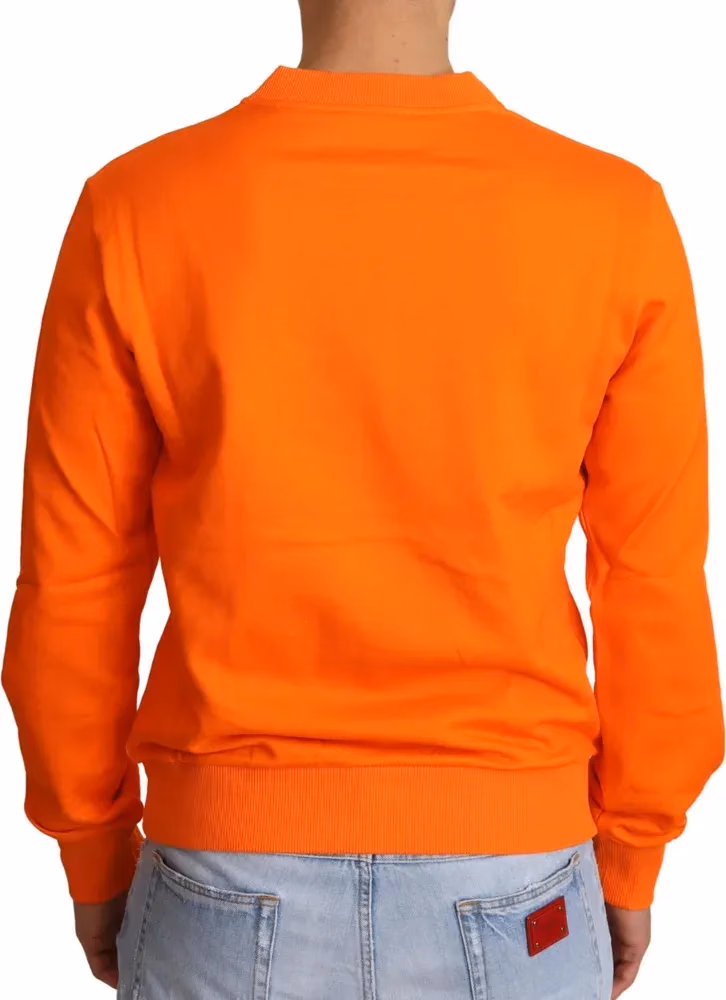 Dolce & Gabbana Orange King Ceasar Cotton Pullover Sweater