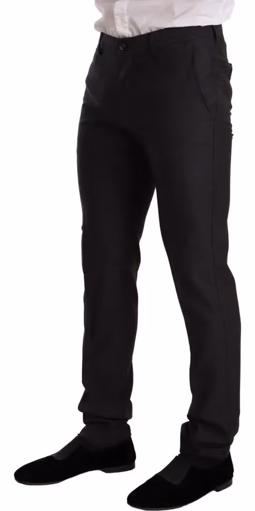Dolce & Gabbana Gray Wool MARTINI Slim Fit Set Suit