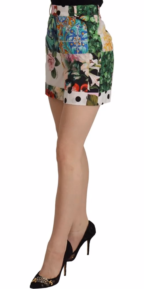 Dolce & Gabbana Multicolor High Waist Hot Pants Shorts