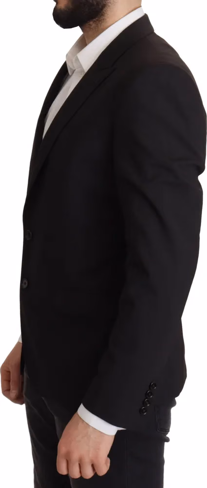 Dolce & Gabbana Black Single Breasted Jacket MARTINI Blazer