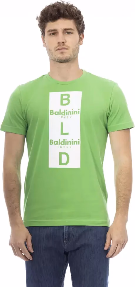 Baldinini Trend Green Cotton Men T-Shirt