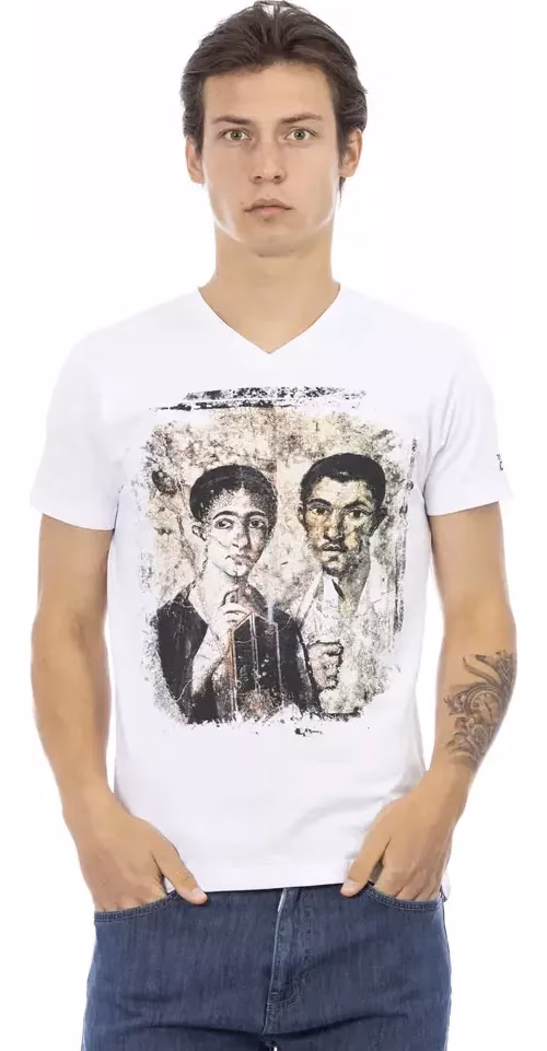 Trussardi Action White Cotton T-Shirt