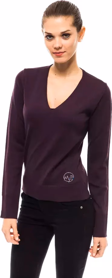 Montana Blu Purple Wool Women Sweater