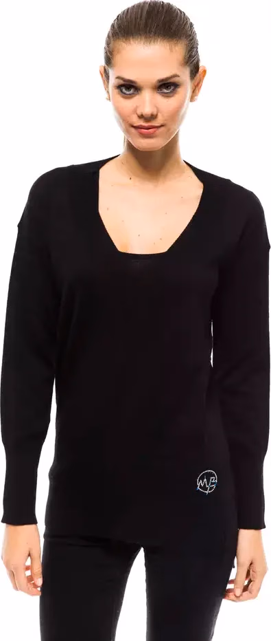 Montana Blu Black Wool Women Sweater