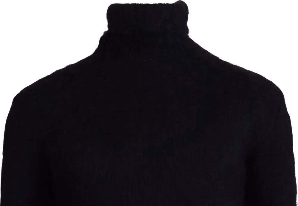 Dolce & Gabbana Black Gold Turtleneck Mohair Pullover Mens Sweater